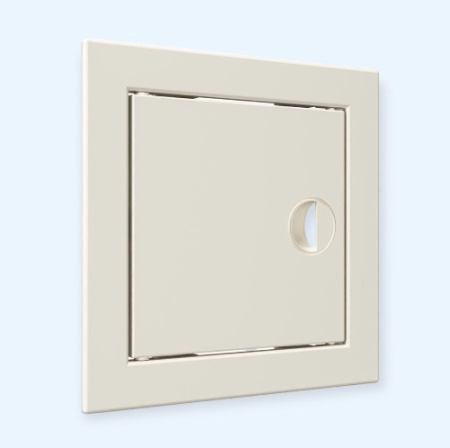 Л1515Р Ivory Люк ревизионный ЛР фланец 146х146 ручка 168х168 пластик Ivory EVECS